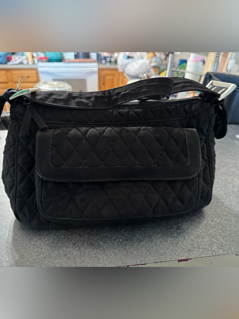 Vera Bradley black hobo bag